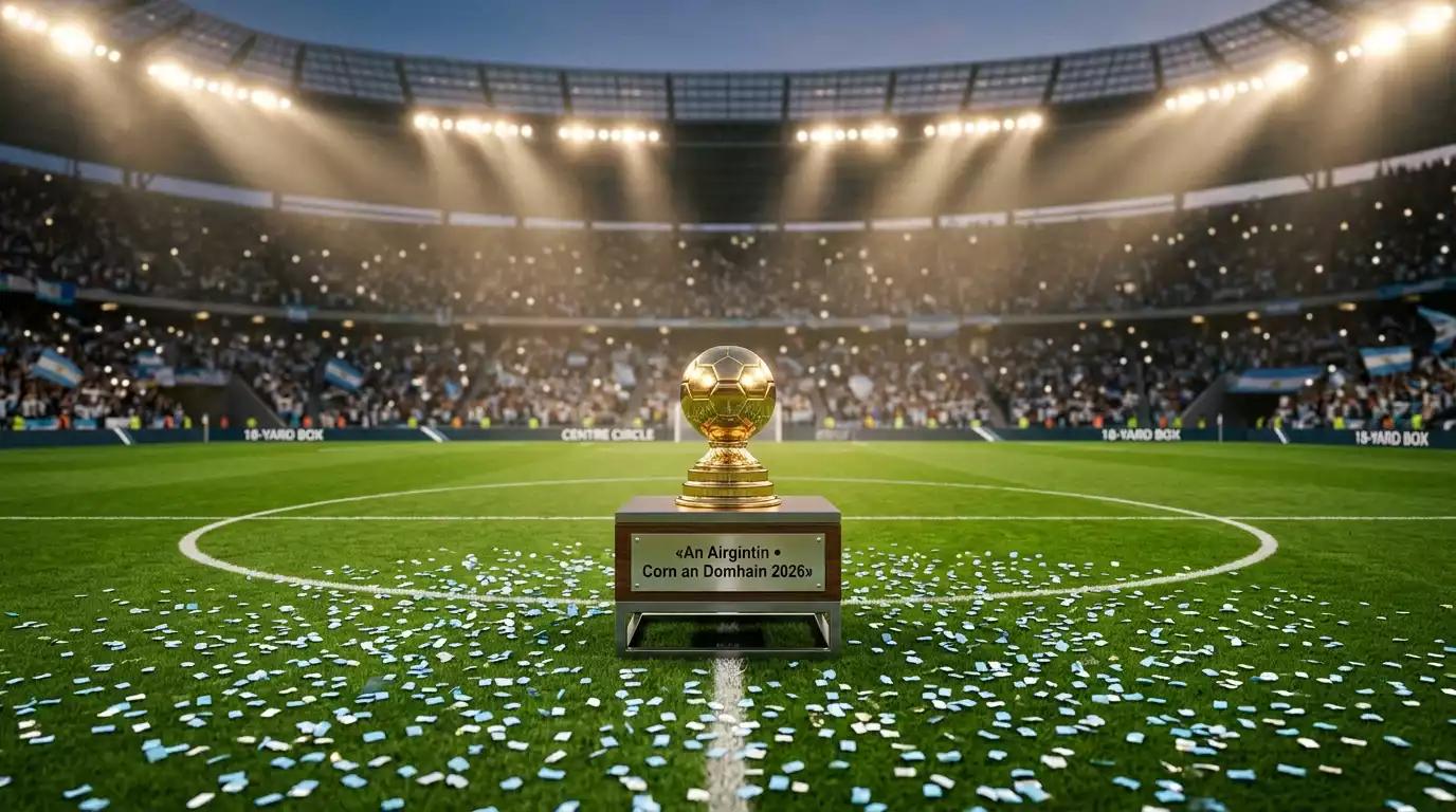 An Airgintin ag Corn an Domhain 2026 mar sheaimpíní reatha le Messi i nGrúpa J