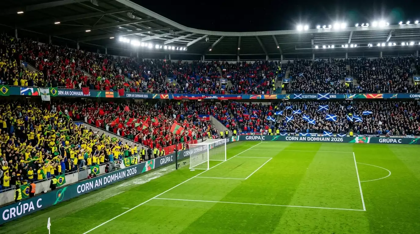 Grupa C ag Corn an Domhain 2026 le An Bhrasaíl Maracó Háítí agus Albain